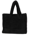 Stand Studio Faux-shearling Tote Bag In 8990 Black