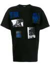 Raf Simons Blue Velvet Print T-shirt In Black