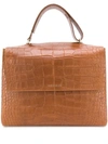 ORCIANI LARGE CROC-EFFECT TOTE BAG