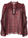 ULLA JOHNSON PRINTED SILK BLOUSE