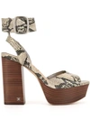 SAM EDELMAN SNAKESKIN-EFFECT SANDALS