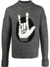 NEIL BARRETT INTARSIA HAND JUMPER