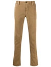 Incotex Mens Beige Cotton Pants In Brown