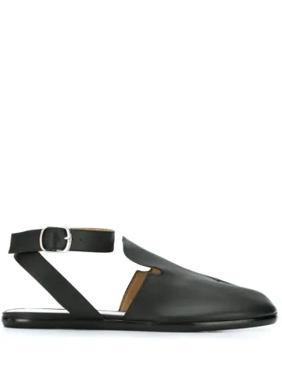 Maison Margiela Tabi Cleft Toe Flat Sandals In Black