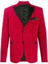 Daniele Alessandrini Corduroy Blazer Jacket In Red