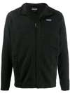 Patagonia Textured Knit Black Zip-through Sweater In Black