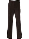 MAISON MARGIELA CORDUROY PIPED FLARED TROUSERS