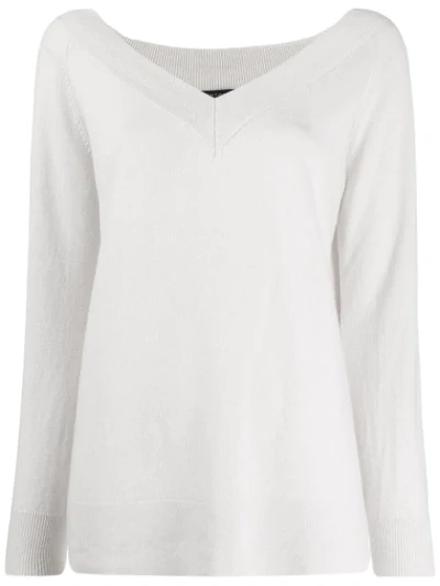 Antonelli Relaxed-fit V-neck Pullover In Neutrals
