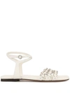 3.1 Phillip Lim Chain Embellished Sandals In White