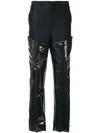 TOGA PATENT PANELLED TROUSERS