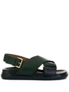 Marni Fussbett Sandals In Green