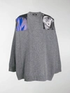 RAF SIMONS SHOULDER-PATCH KNITTED SWEATSHIRT,19283214541719