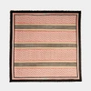 BURBERRY Monogram Stripe Square in Vermillion Wool and Silk