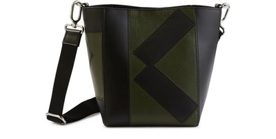 Kenzo Pebble Shoulder Bag In Kaki Fonce