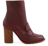 LOEWE LEATHER ANKLE BOOTS,LOE2DC4JRED