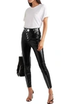 ALEXANDER WANG GLOSSED-LEATHER SKINNY trousers,3074457345621386680