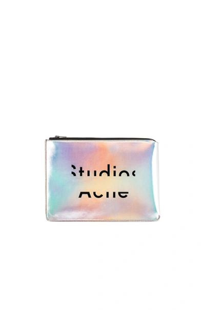 Acne Studios Malachite Wallet In Silver