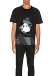 Valentino Vu V-face Ufo Printed Cotton T-shirt In Black & Grey & Blue