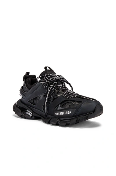 Balenciaga Men's Track Led Running Sneakers, Black