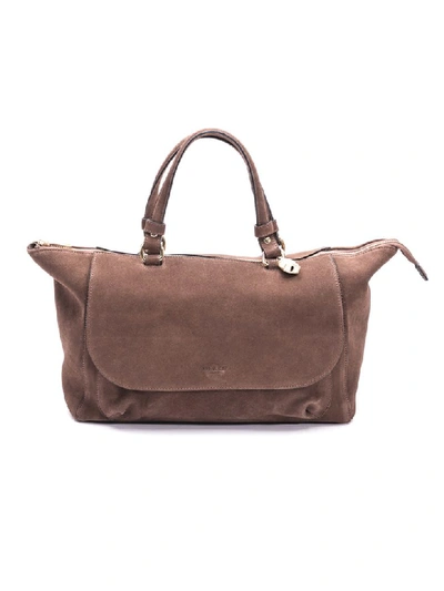 Avenue 67 Simo Leather Top Handle Bag In Dark Brown