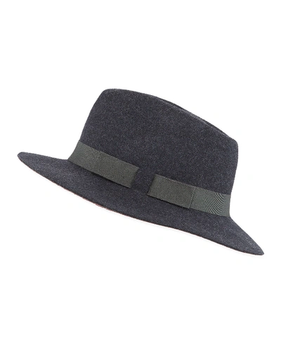 Paul Smith Men's Wool Felt Fedora Hat In Gray