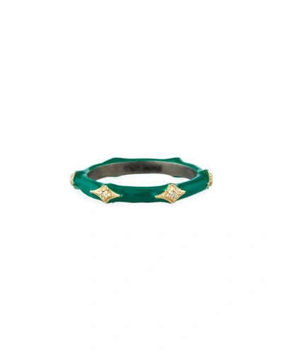 Armenta Cuento Enamel Diamond Crivelli Ring In Green