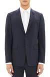 Theory Chambers Virgin Wool-blend Twill Suit Jacket In Navy
