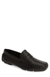 To Boot New York Ashbery Pebble Grain Driving Shoes In Black Leather
