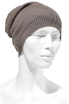 RICK OWENS RICK OWENS WOMAN BRUSHED-CASHMERE BEANIE GRAY,3074457345621001179