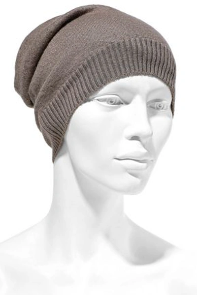 Rick Owens Woman Brushed-cashmere Beanie Gray