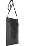 RICK OWENS RICK OWENS WOMAN SECURITY POCKET PVC-PANELED PYTHON SHOULDER BAG BLACK,3074457345620974172
