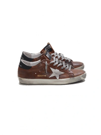 Golden Goose Brown Leather Superstar Trainers