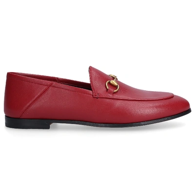 Gucci Slip On Shoes Dlc00 Calfskin Horsebit-detail Red