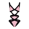 AGENT PROVOCATEUR MAZZY PINK CUT-OUT SWIMSUIT,3129152