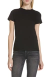Vince Essential Pima Cotton V-neck Tee In Black