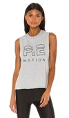 P.E NATION P.E NATION THROW IN THE TOWEL TANK IN GRAY.,PENR-WS11