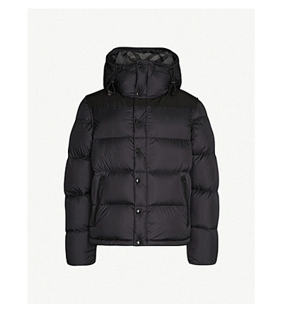 Burberry Men's Lockwell Quilted Puffer Jacket W/ Signature Check Trim In Black