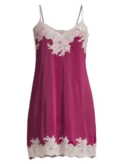 Natori Enchant Floral Lace Chemise In Mauve