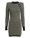 BALMAIN Mélange Tweed Bodycon Dress,060039655305