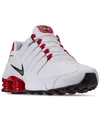 Nike Men's Shox Nz Running Sneakers From Finish Line In White/metallic Silver/uni