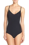 Commando Classic Control Stretch Thong Bodysuit In Black