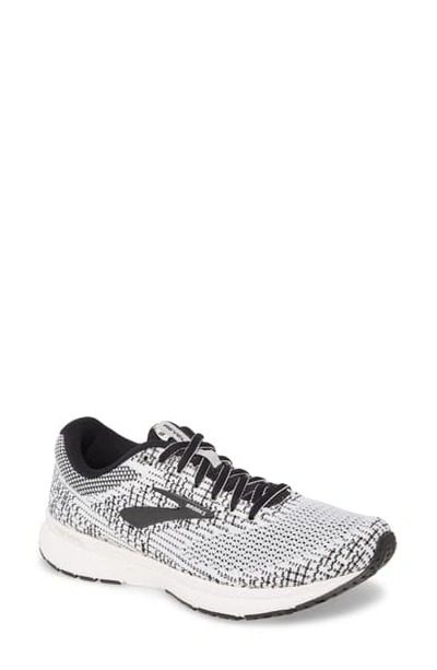 Brooks Women's Revel 3 Running Sneakers From Finish Line In White/black