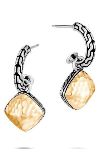 John Hardy Sterling Silver & 18k Yellow Gold Classic Chain Cluster Drop Earrings In Gold/silver