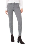 LIVERPOOL HOUNDSTOOTH CHECK SUPER SKINNY KNIT PANTS,LM2015S09