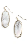 Kendra Scott Faceted Elle Drop Earrings In Gold/ Gray Illusion