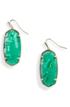 Kendra Scott Faceted Elle Drop Earrings In Gold/ Jade Green Illusion
