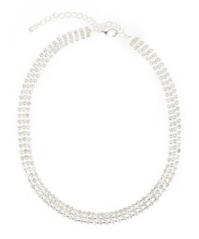 Paloma Wool Three Turn Silver Crystal Necklace