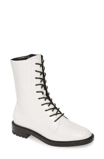 Steve Madden Brant Lace-up Boot In White