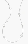 Ippolita Sterling Silver Wonderland Multi-round Stone Necklace In Mother-of-pearl Doublet, 40 In Silver/ Mother Of Pearl