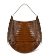 WANDLER Corsa Croco Tote in Toffee